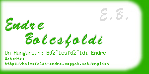 endre bolcsfoldi business card